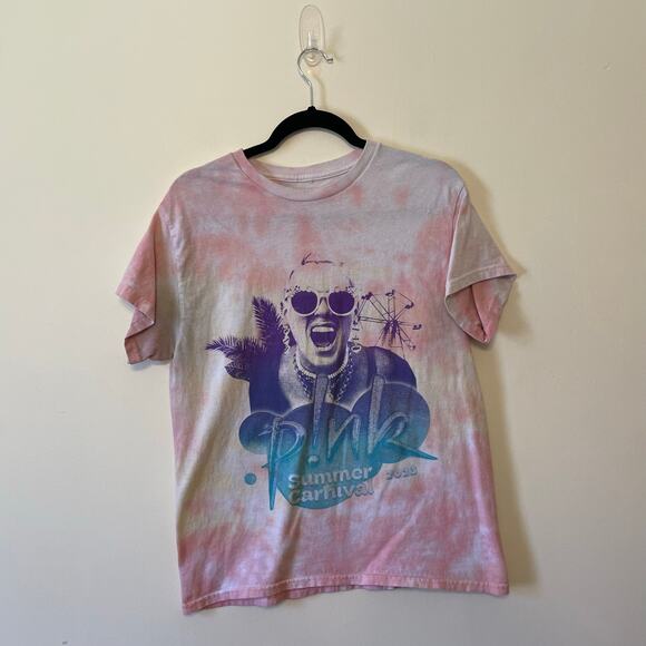 Pink Tops - PINK M short sleeve t-shirt summer carnival tour 2023 band casual party blue